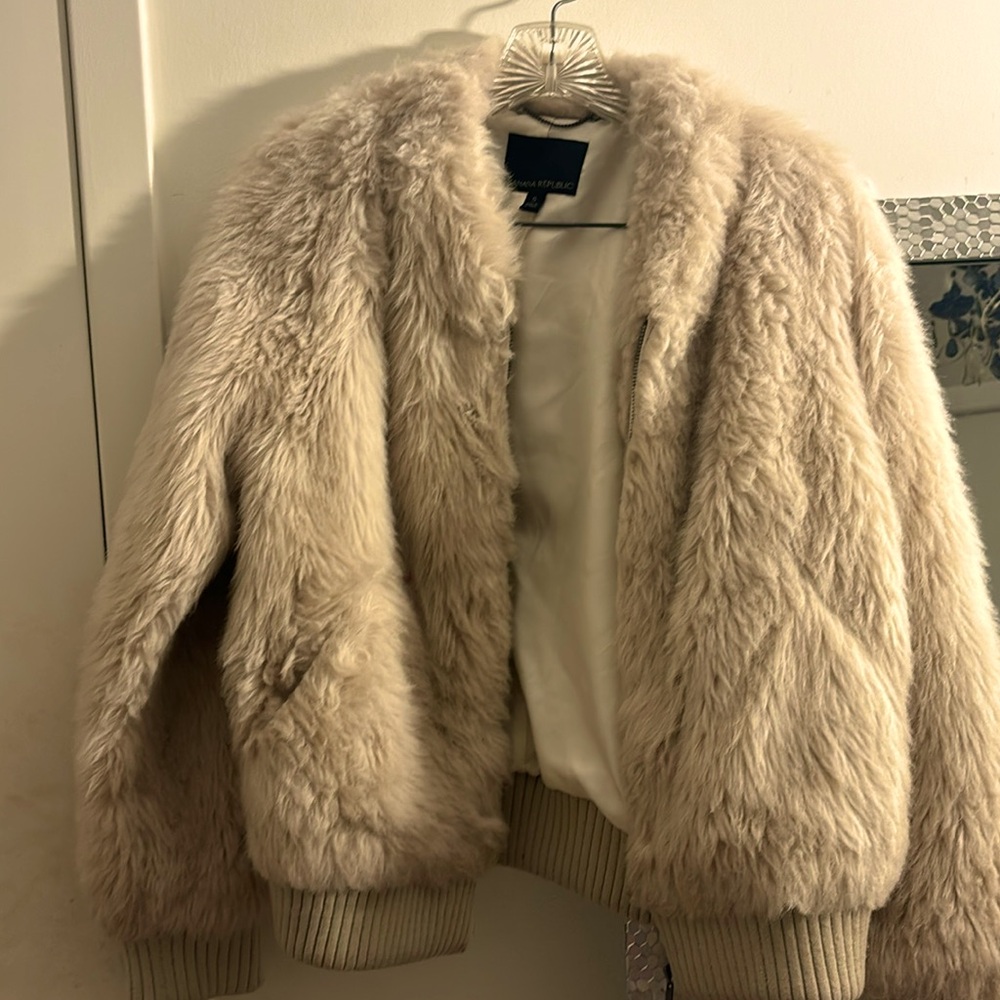 Faux Fur Beige Jacket